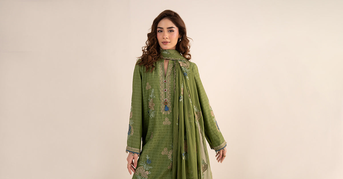 Maria B | Eid Collection 26 | 3 Piece Embroidered Dobby Jacquard Suit