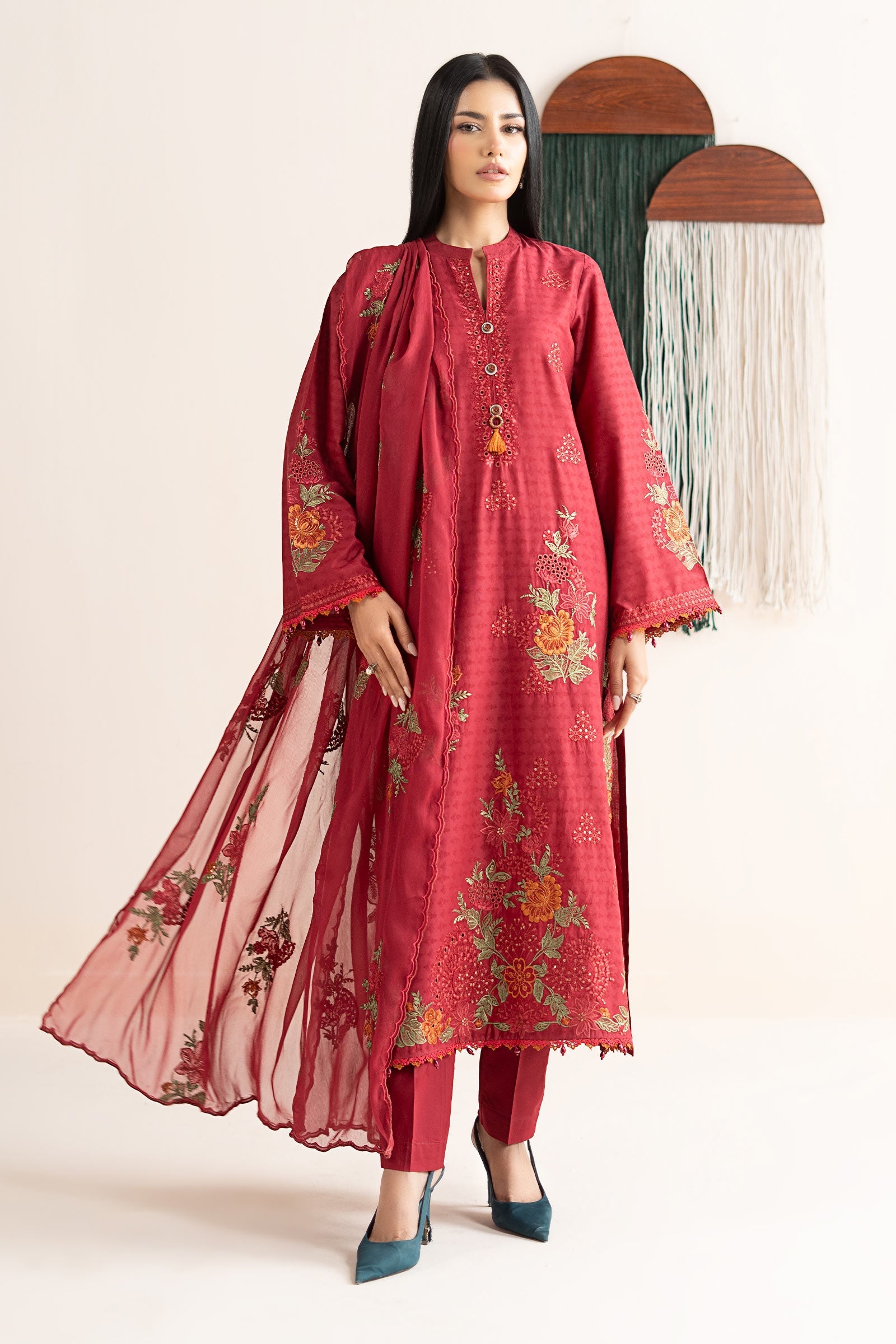 Maria B | Eid Collection 26 | 3 Piece Embroidered Dobby Jacquard Suit