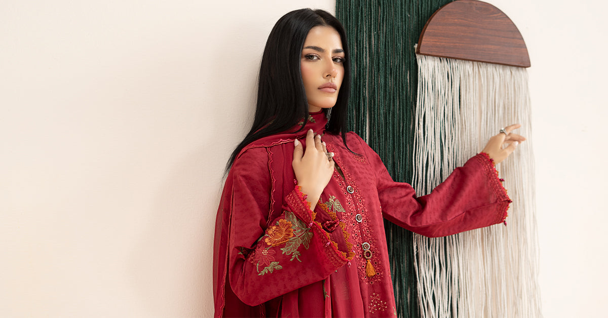 Maria B | Eid Collection 26 | 3 Piece Embroidered Dobby Jacquard Suit