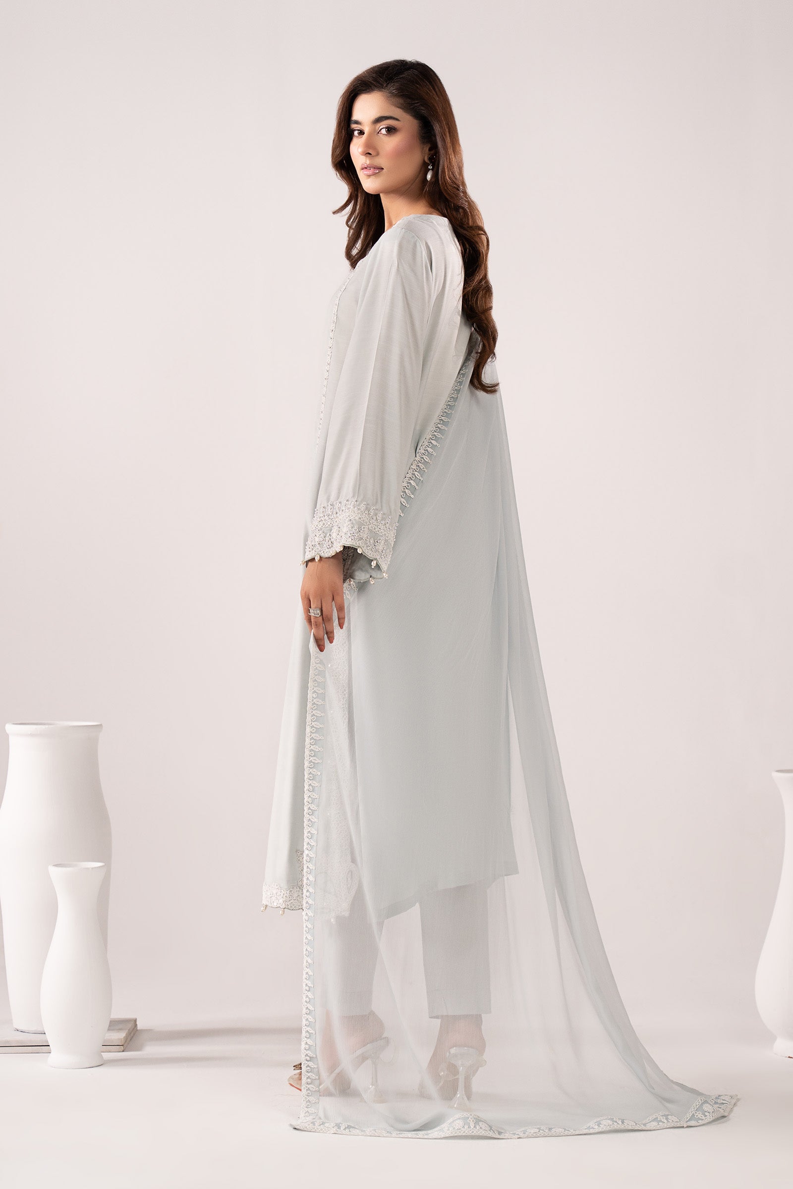 Maria B | Eid Collection 26 | 3 Piece Embroidered Raw Silk Suit