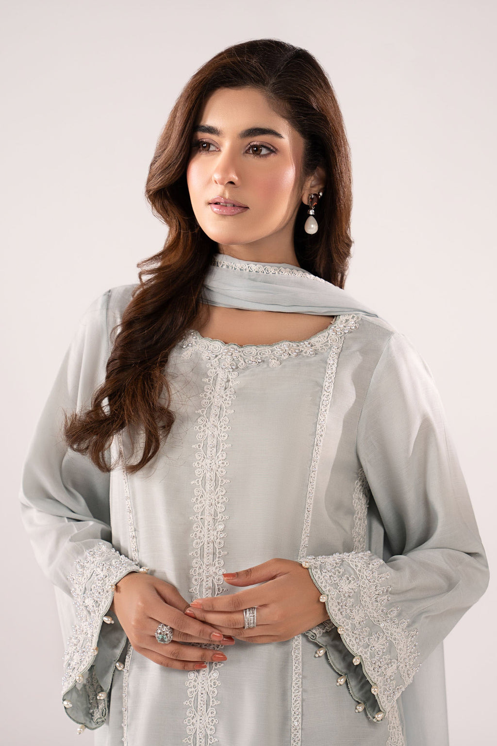 Maria B | Eid Collection 26 | 3 Piece Embroidered Raw Silk Suit
