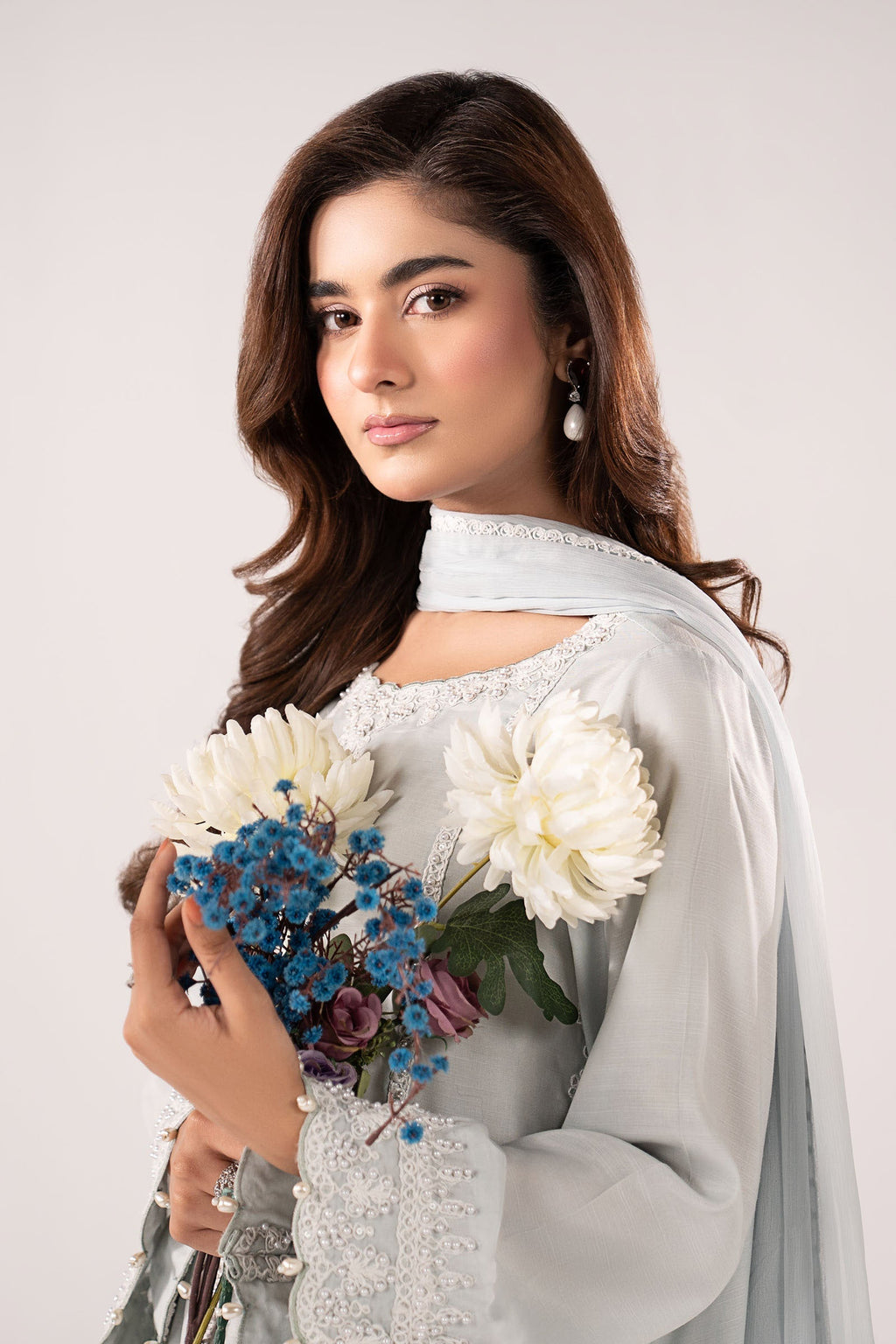 Maria B | Eid Collection 26 | 3 Piece Embroidered Raw Silk Suit