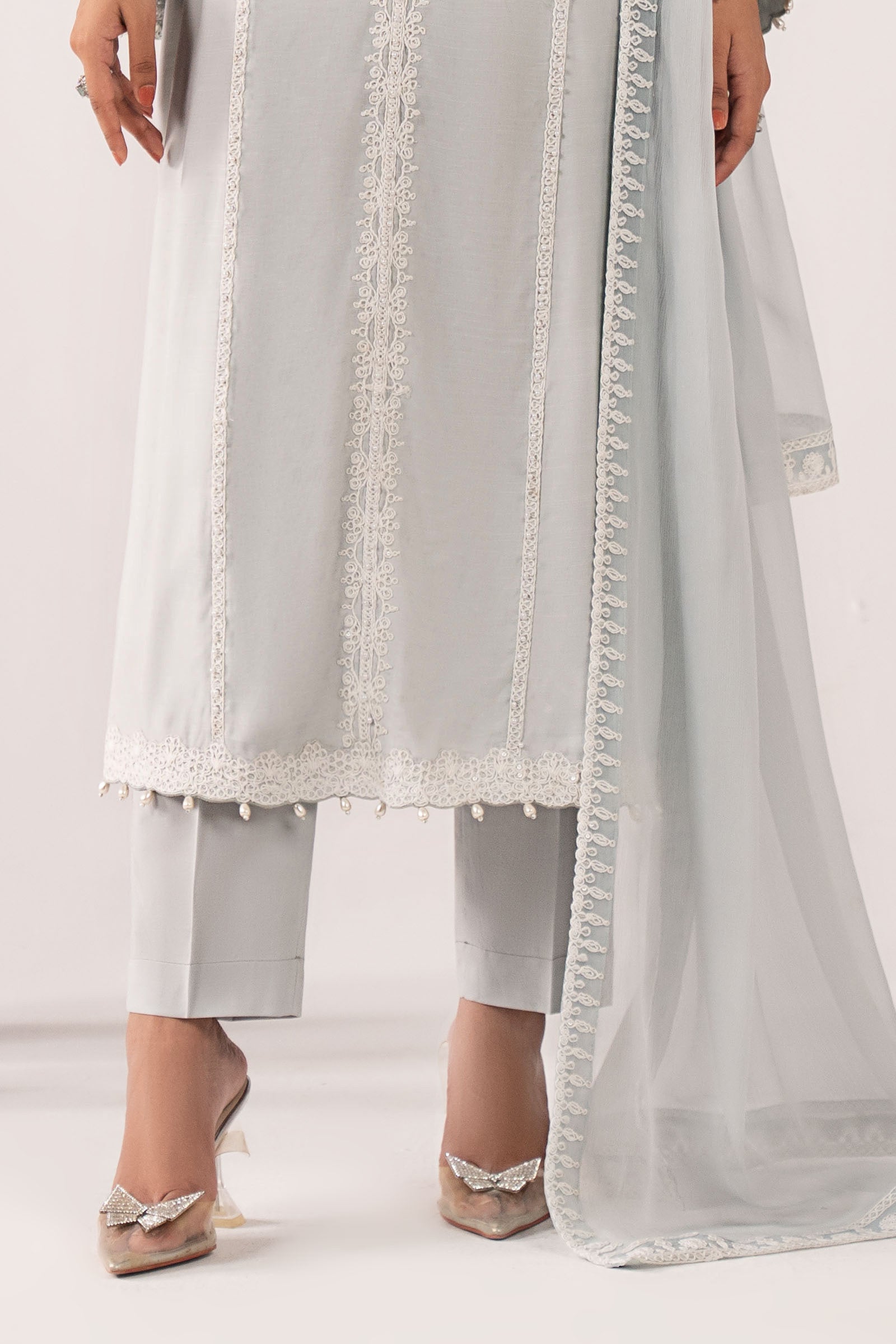Maria B | Eid Collection 26 | 3 Piece Embroidered Raw Silk Suit