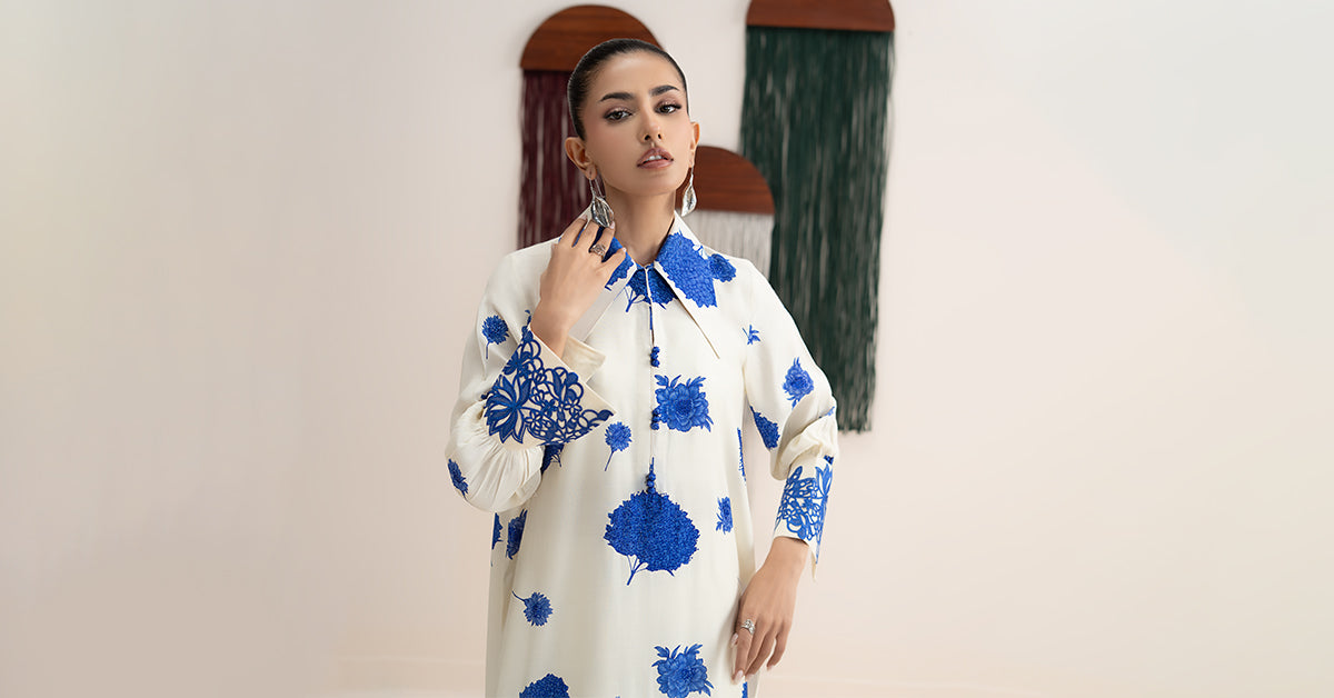 Maria B | Eid Collection 26 | 2 Piece Embroidered Raw Silk Suit