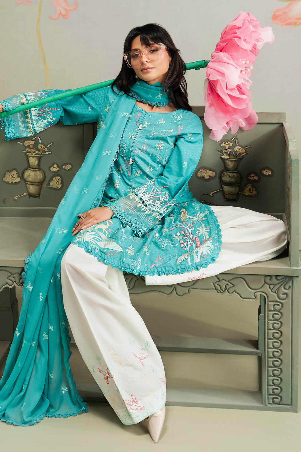 Maria B | Eid Collection 26 | 3 Piece Embroidered Dobby Lawn Suit