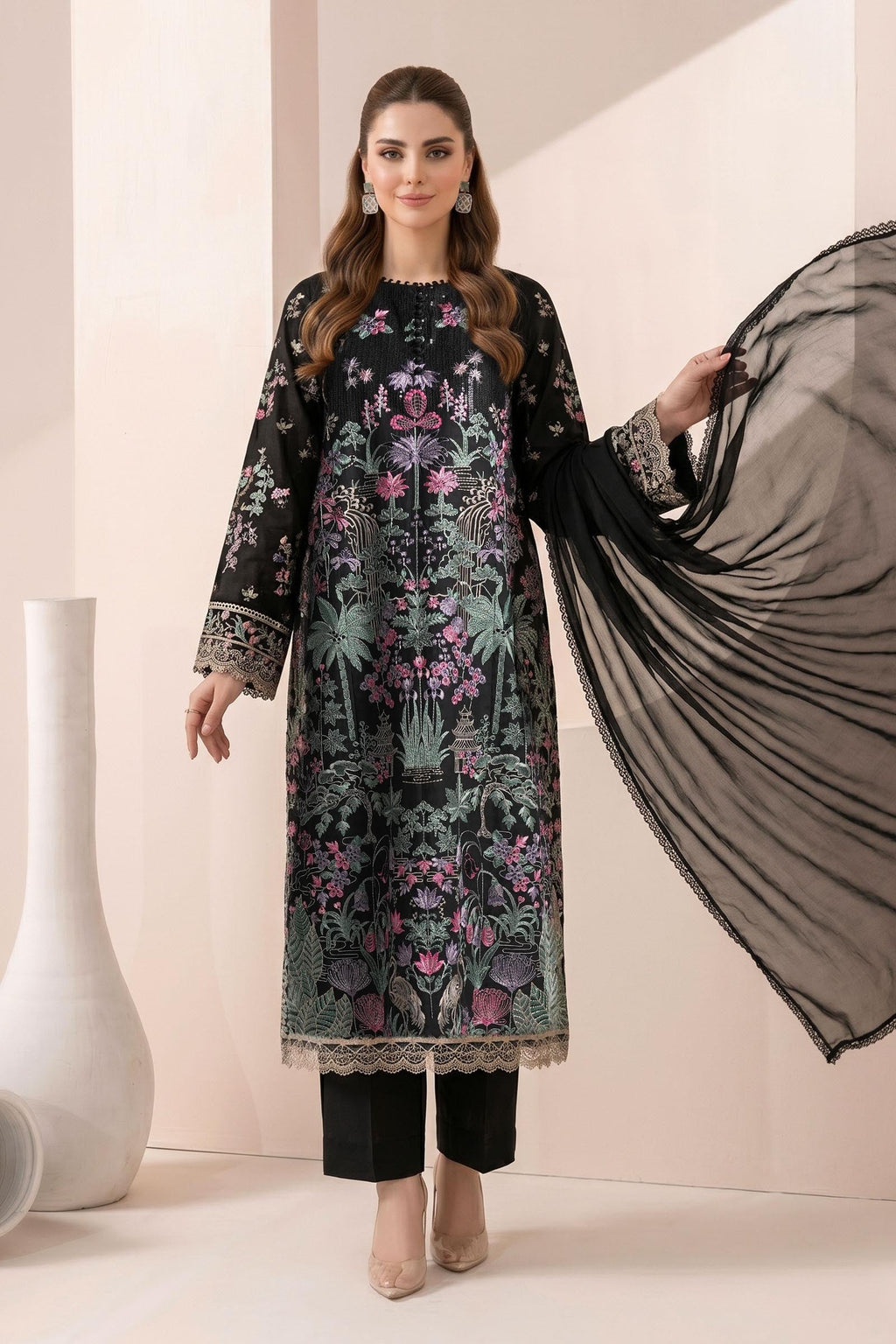 Maria B | Eid Collection 26 | 3 Piece Embroidered Dobby Jacquard Suit