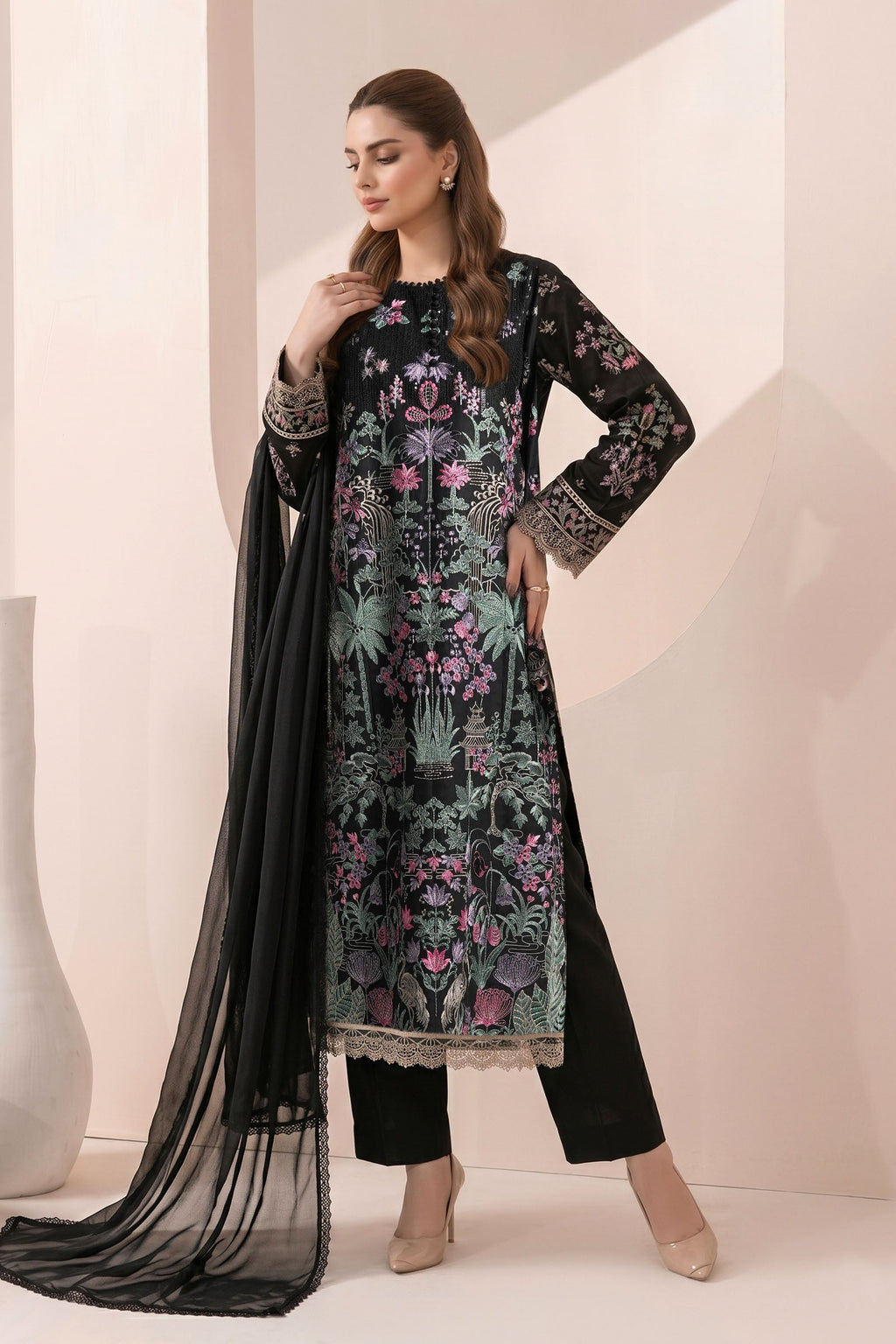 Maria B | Eid Collection 26 | 3 Piece Embroidered Dobby Jacquard Suit