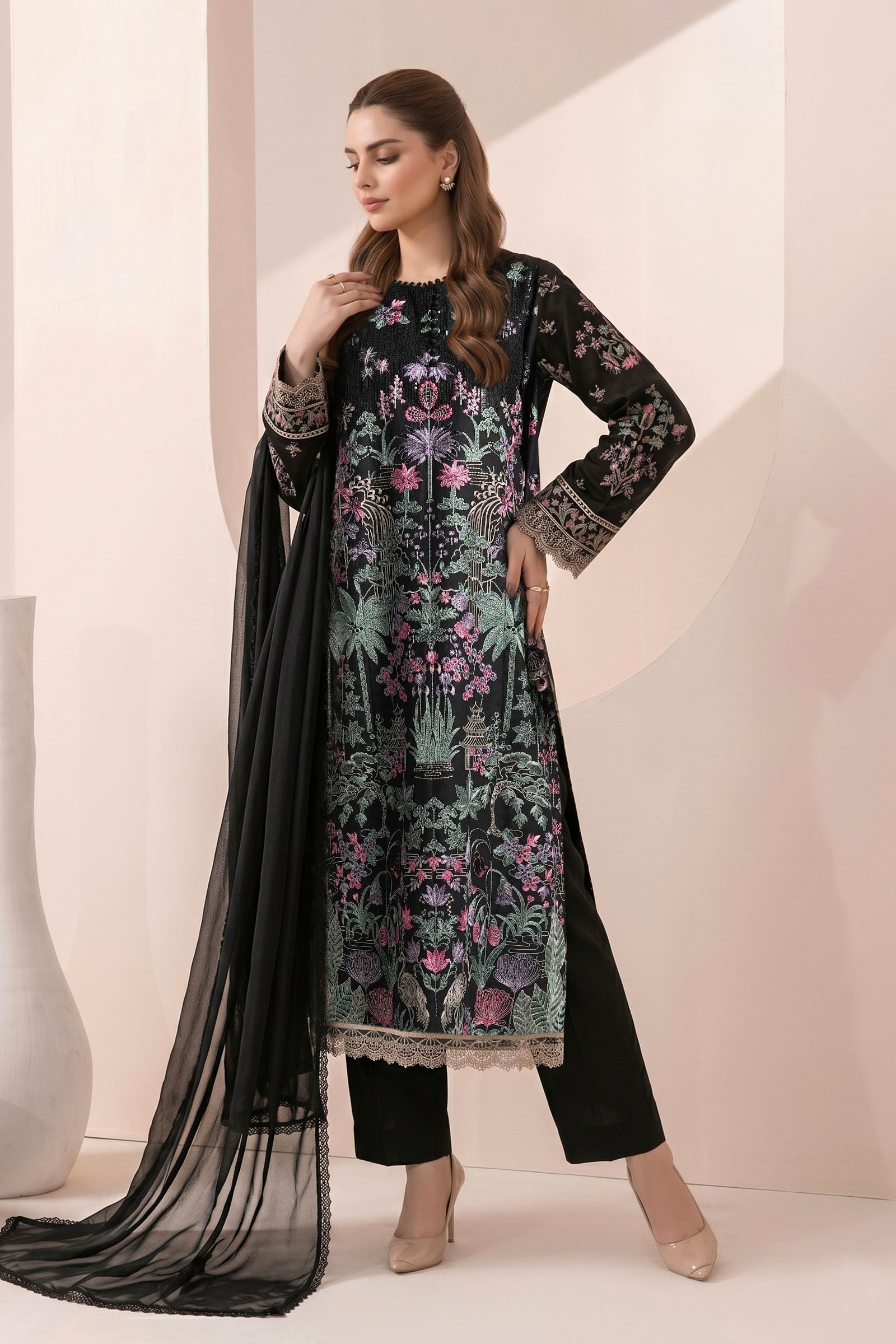 Maria B | Eid Collection 26 | 3 Piece Embroidered Dobby Jacquard Suit