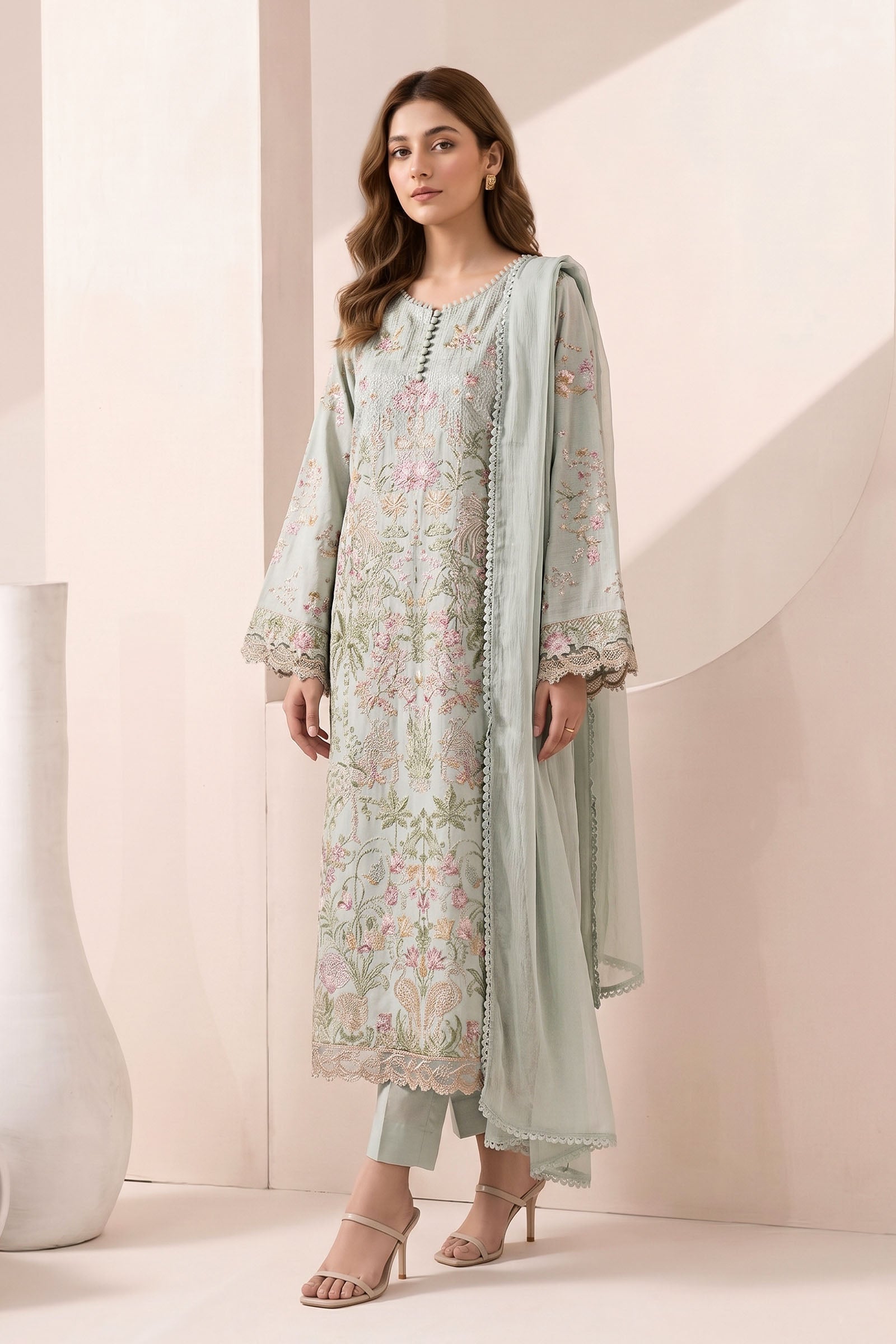 Maria B | Eid Collection 26 | 3 Piece Embroidered Dobby Jacquard Suit