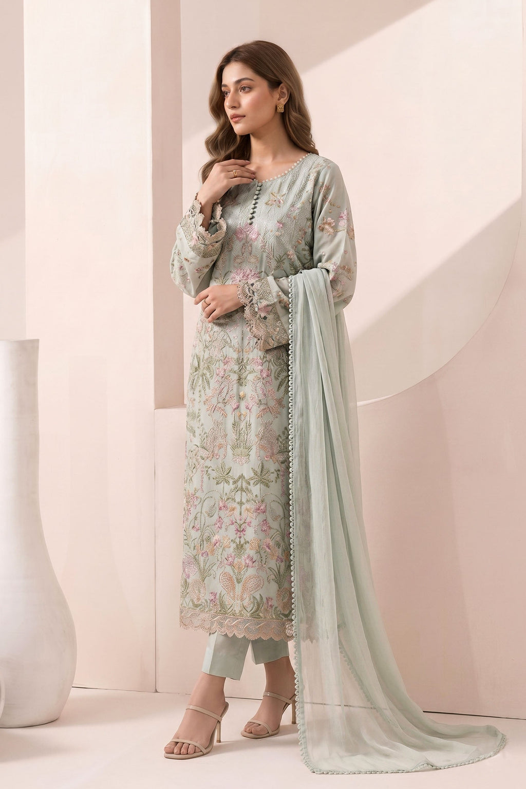Maria B | Eid Collection 26 | 3 Piece Embroidered Dobby Jacquard Suit