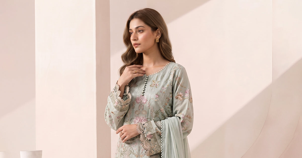 Maria B | Eid Collection 26 | 3 Piece Embroidered Dobby Jacquard Suit