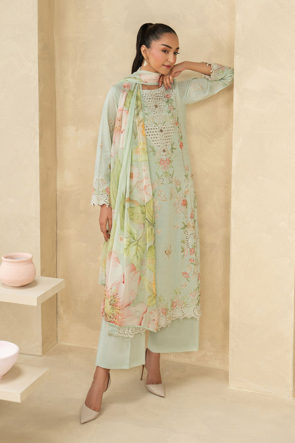 Maria B | Eid Collection 26 | 3 Piece Embroidered Dobby Lawn Suit