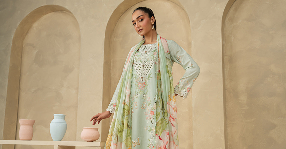 Maria B | Eid Collection 26 | 3 Piece Embroidered Dobby Lawn Suit