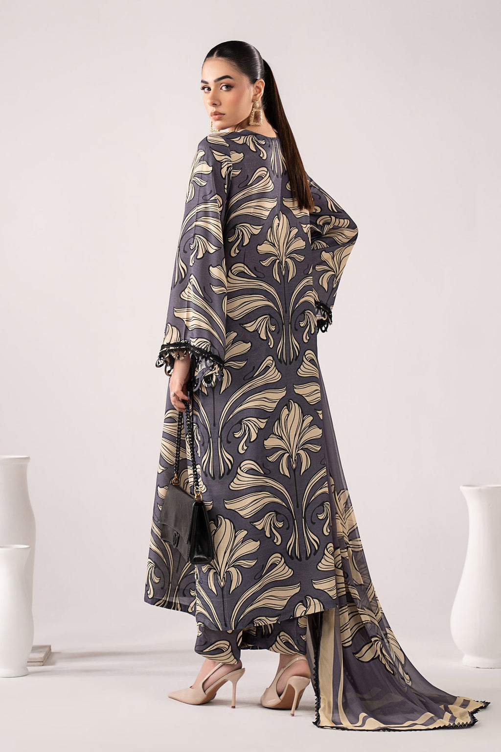 Maria B | Eid Collection 26 | 3 Piece Embroidered Raw Silk Suit