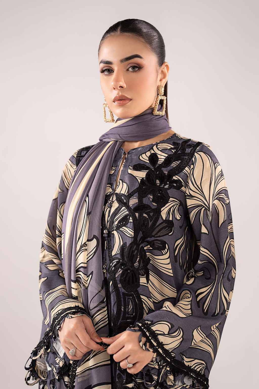 Maria B | Eid Collection 26 | 3 Piece Embroidered Raw Silk Suit