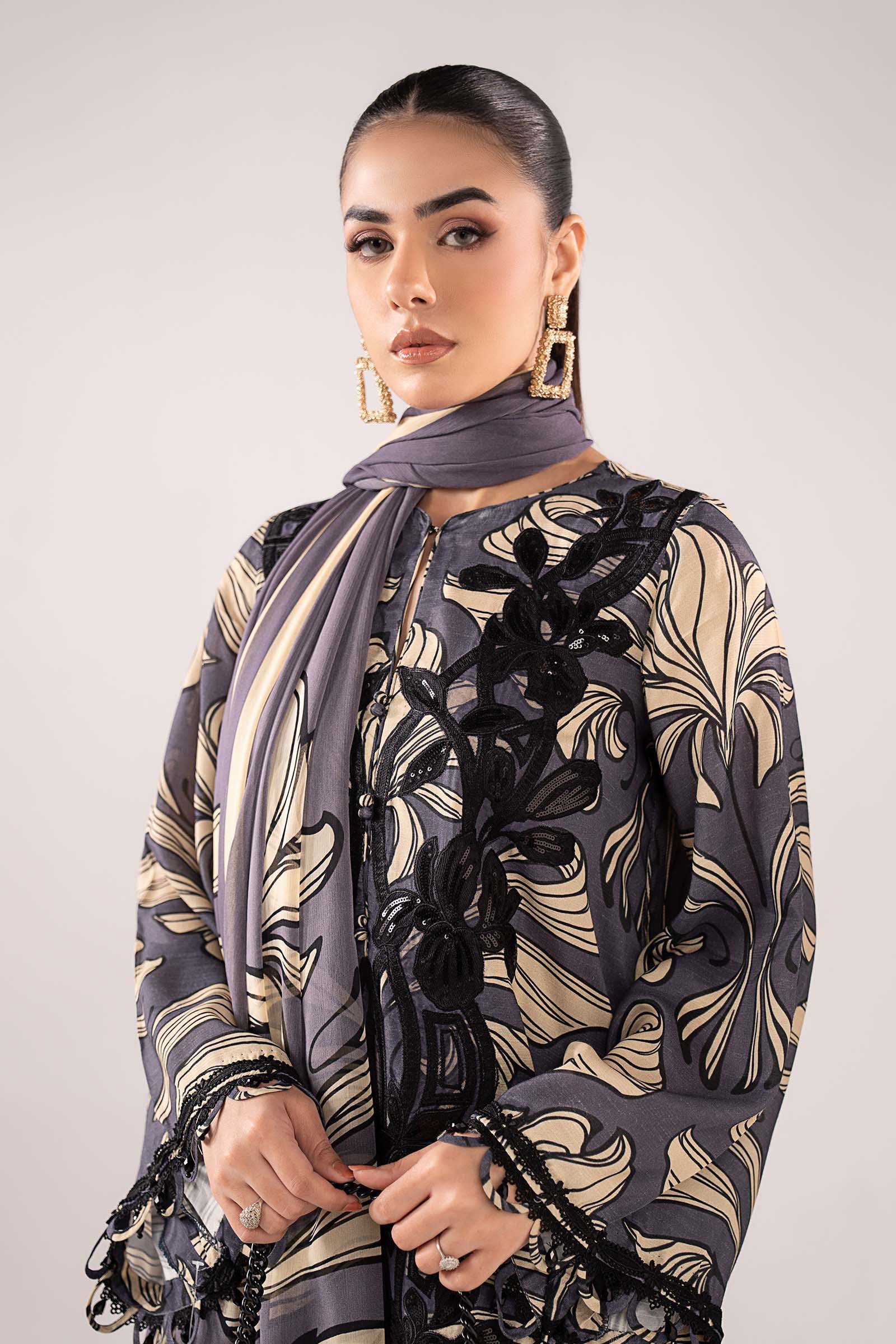 Maria B | Eid Collection 26 | 3 Piece Embroidered Raw Silk Suit
