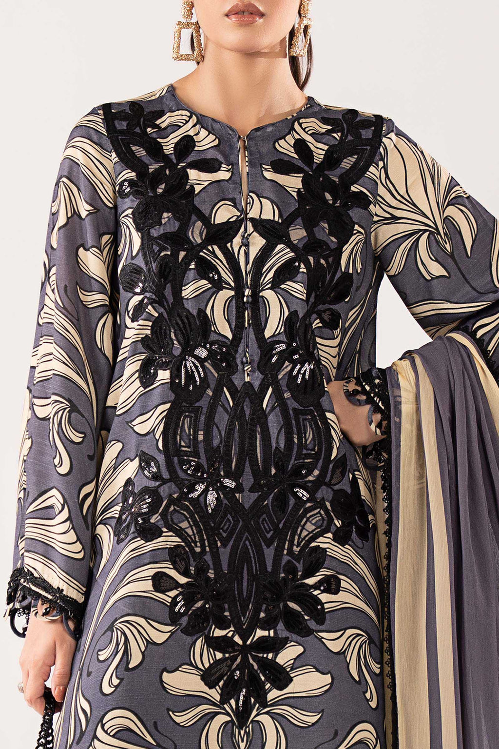 Maria B | Eid Collection 26 | 3 Piece Embroidered Raw Silk Suit