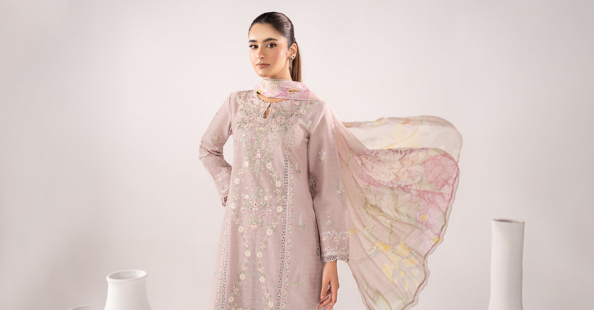 Maria B | Eid Collection 26 | 3 Piece Embroidered Dobby Jacquard Suit