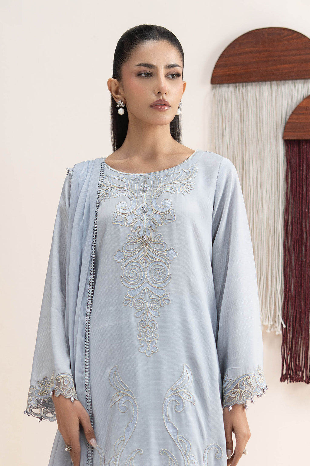Maria B | Eid Collection 26 | 3 Piece Embroidered Raw Silk Suit