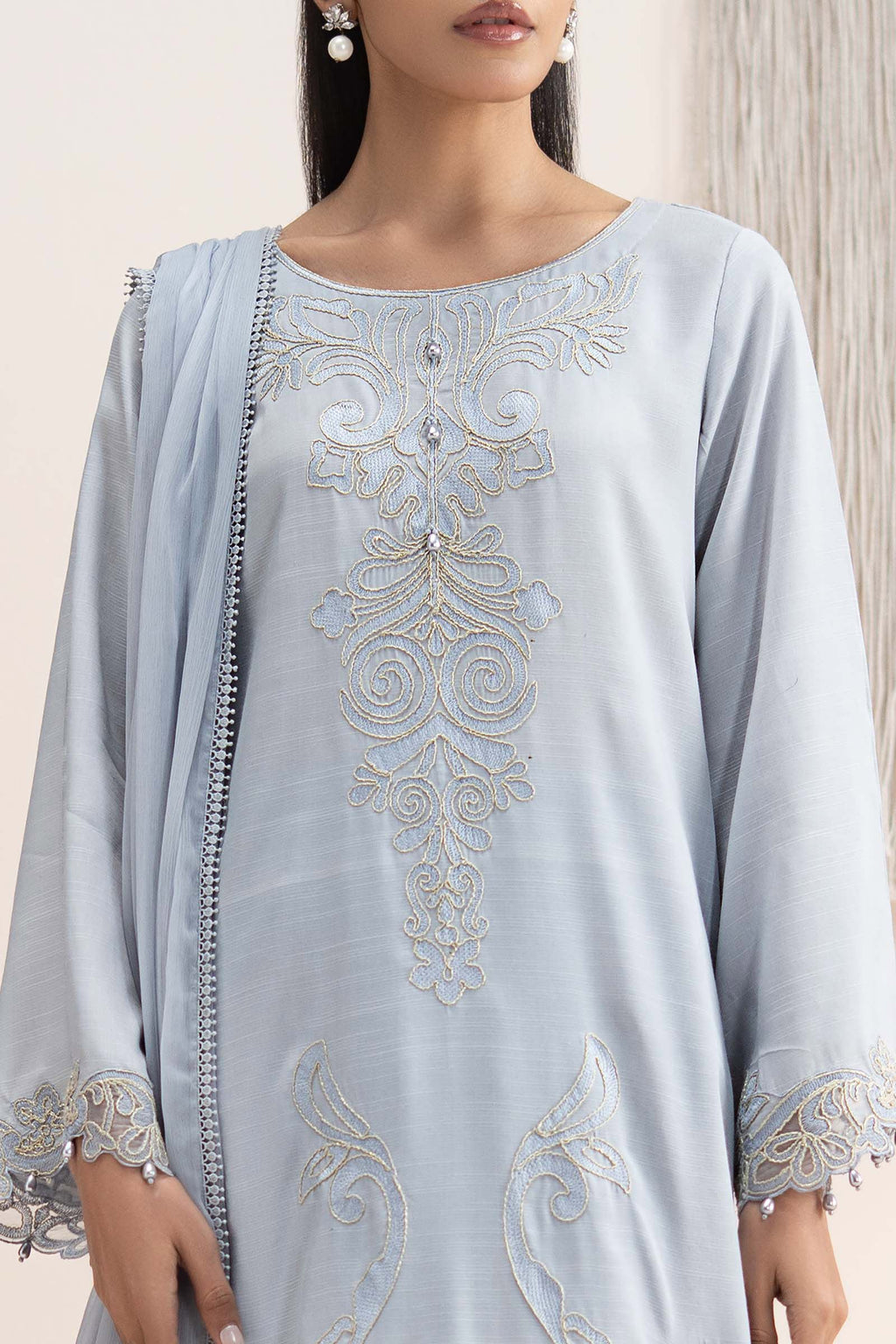 Maria B | Eid Collection 26 | 3 Piece Embroidered Raw Silk Suit