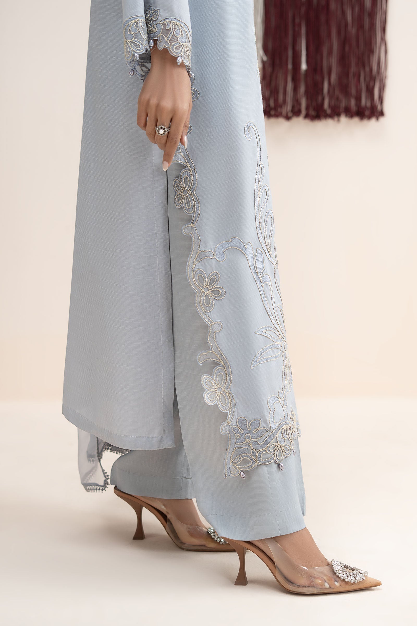 Maria B | Eid Collection 26 | 3 Piece Embroidered Raw Silk Suit