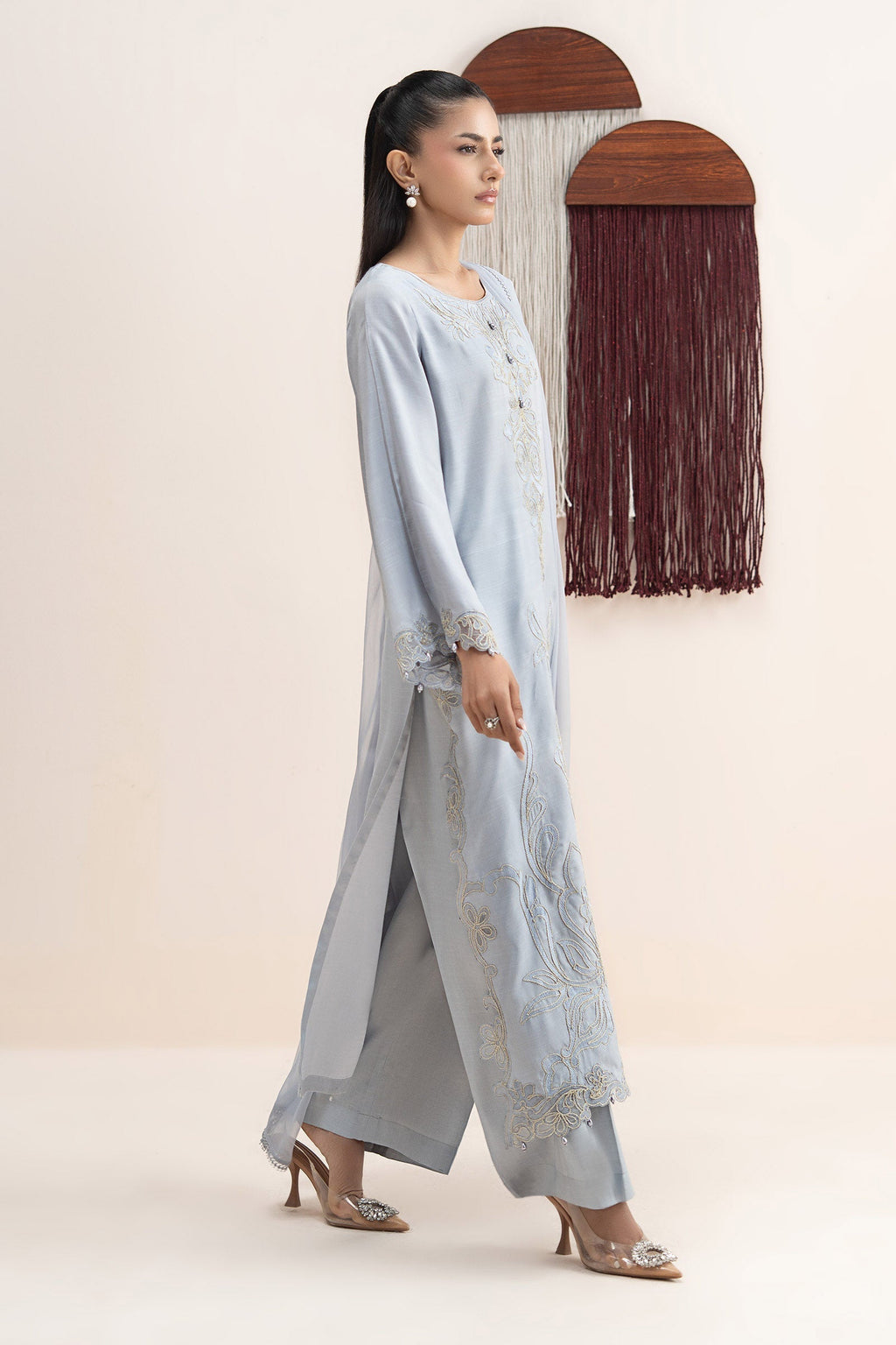 Maria B | Eid Collection 26 | 3 Piece Embroidered Raw Silk Suit