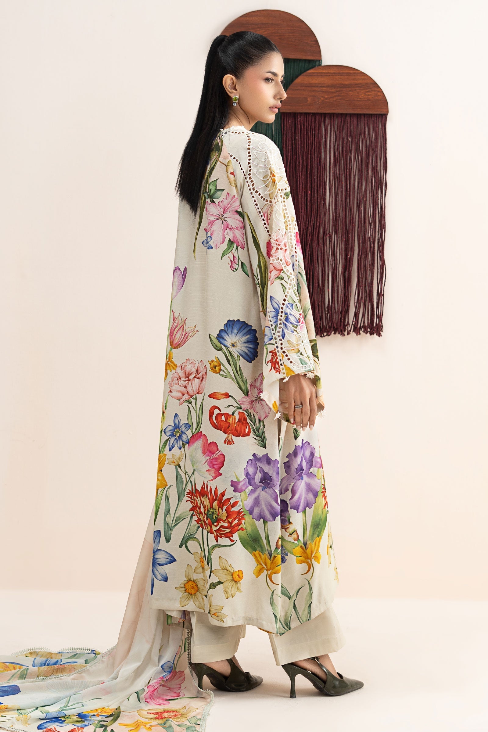 Maria B | Eid Collection 26 | 3 Piece Embroidered Raw Silk Suit