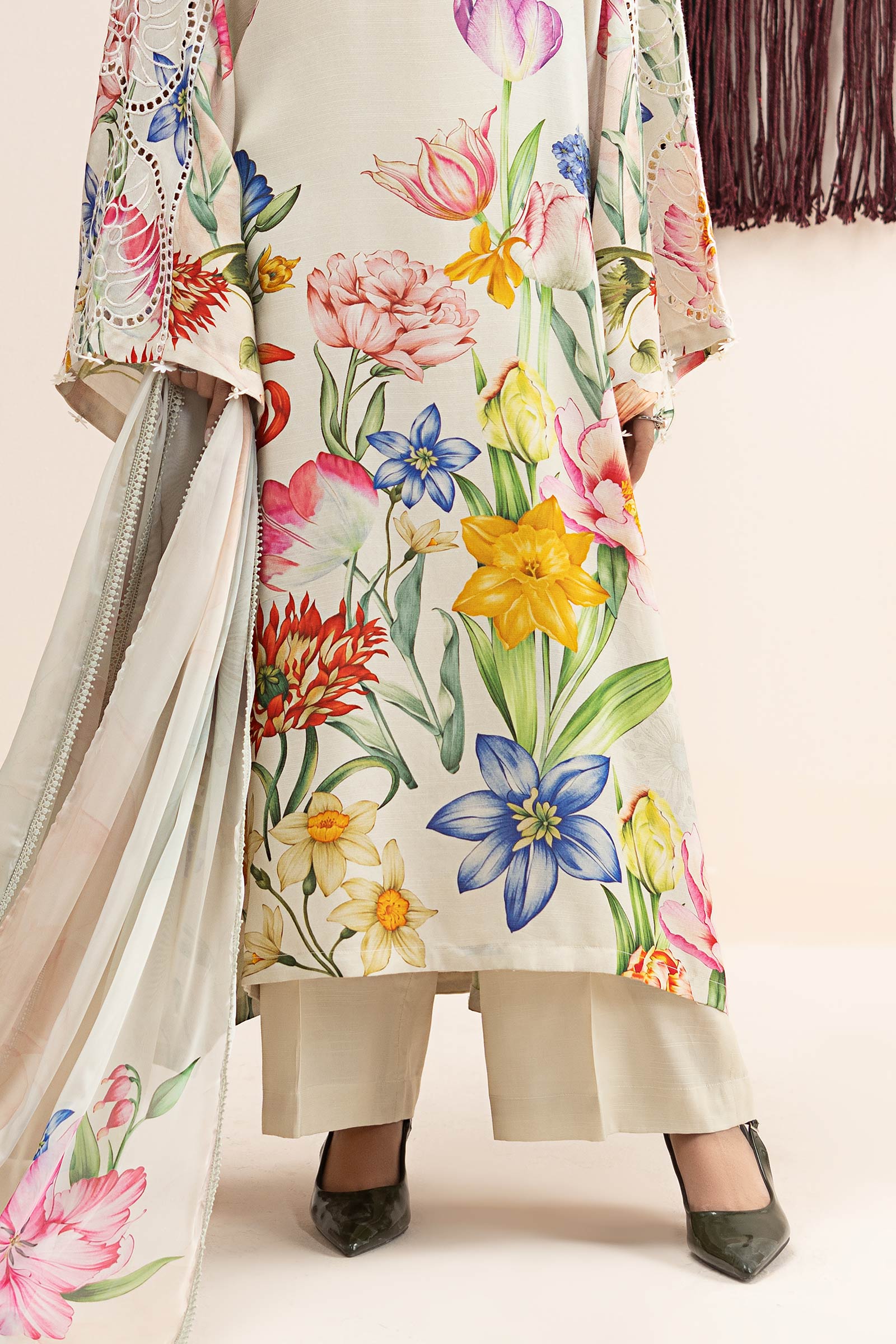 Maria B | Eid Collection 26 | 3 Piece Embroidered Raw Silk Suit