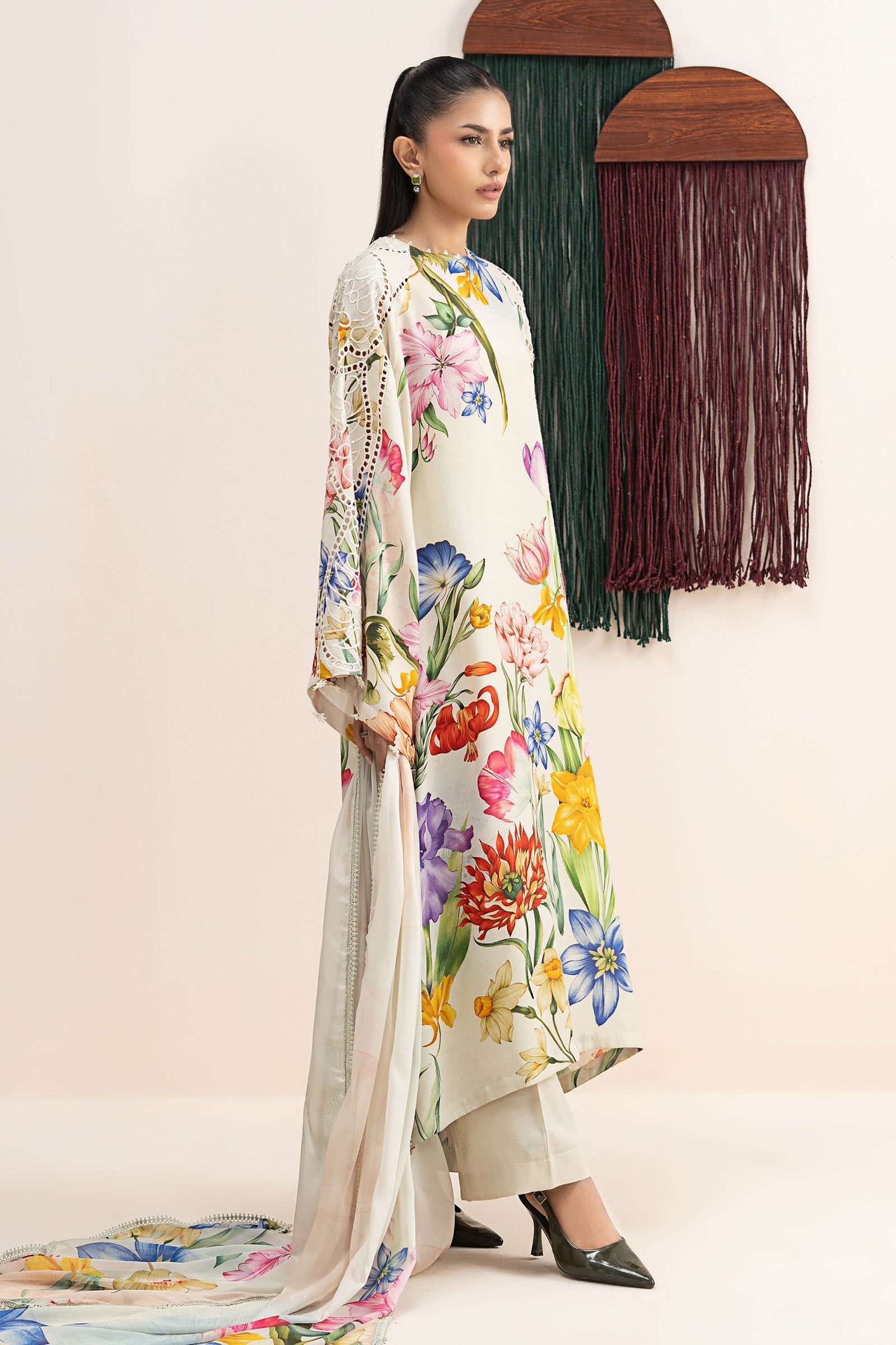 Maria B | Eid Collection 26 | 3 Piece Embroidered Raw Silk Suit