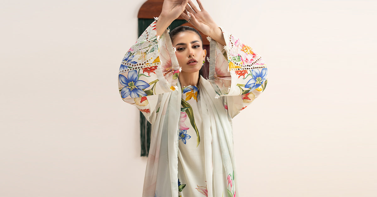 Maria B | Eid Collection 26 | 3 Piece Embroidered Raw Silk Suit