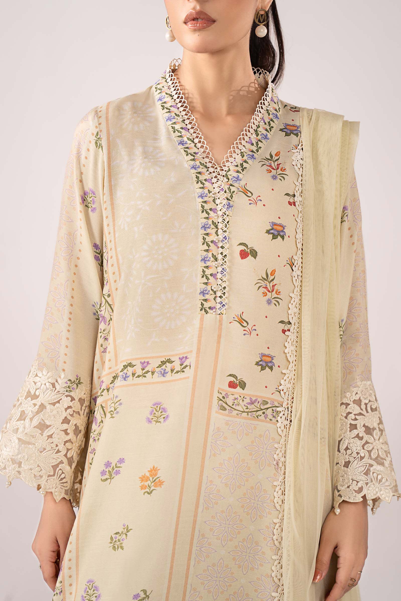 Maria B | Eid Collection 26 | 3 Piece Embroidered Raw Silk Suit