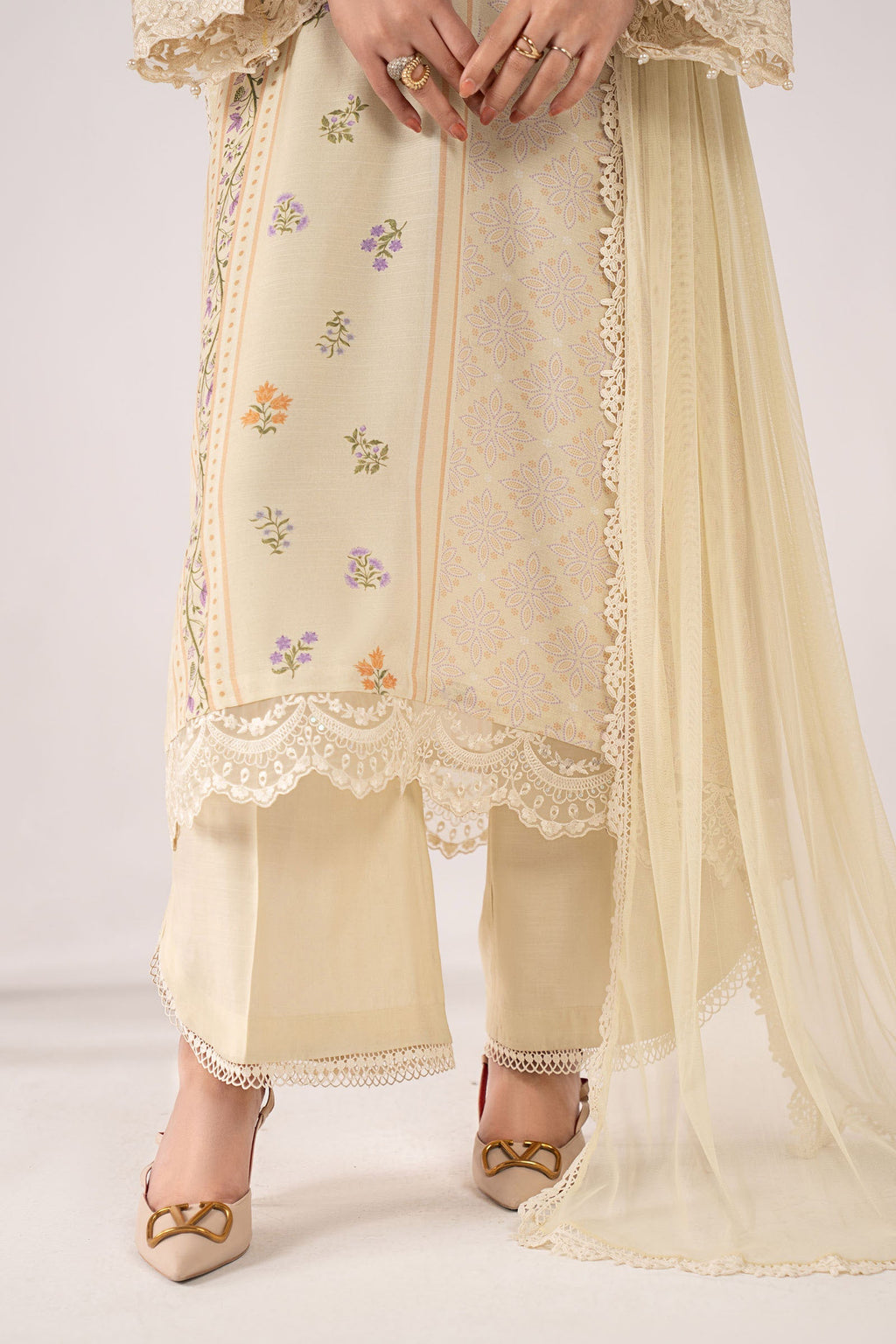 Maria B | Eid Collection 26 | 3 Piece Embroidered Raw Silk Suit