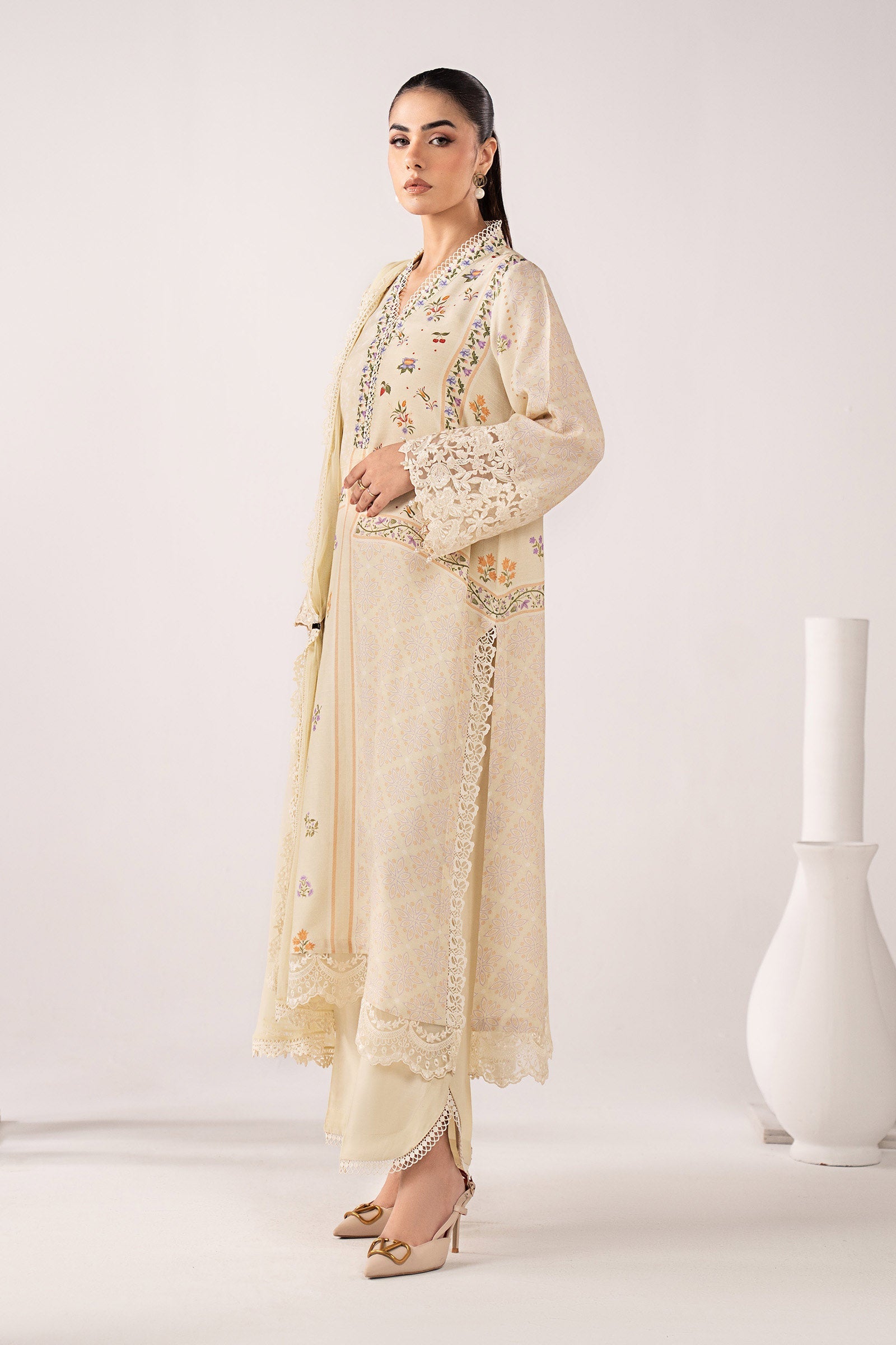 Maria B | Eid Collection 26 | 3 Piece Embroidered Raw Silk Suit