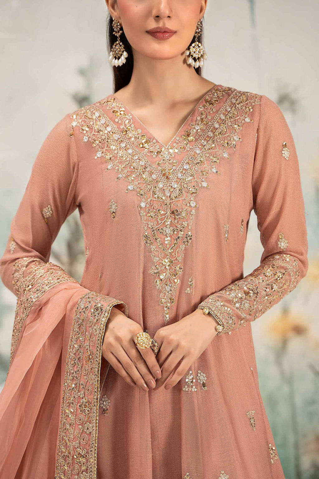 Maria B | Eid Collection 26 | 3 Piece Embroidered Cotton Net Suit