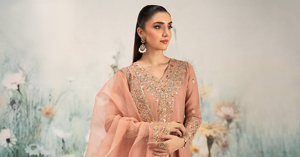 Maria B | Eid Collection 26 | 3 Piece Embroidered Cotton Net Suit