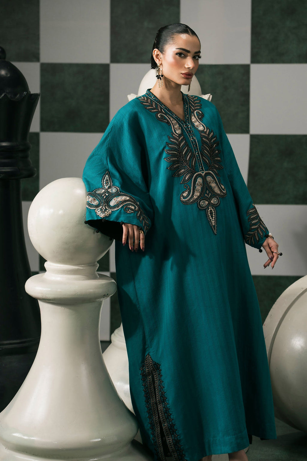 Maria B | Eid Collection 26 | 2 Piece Embroidered Striped Cotton Suit