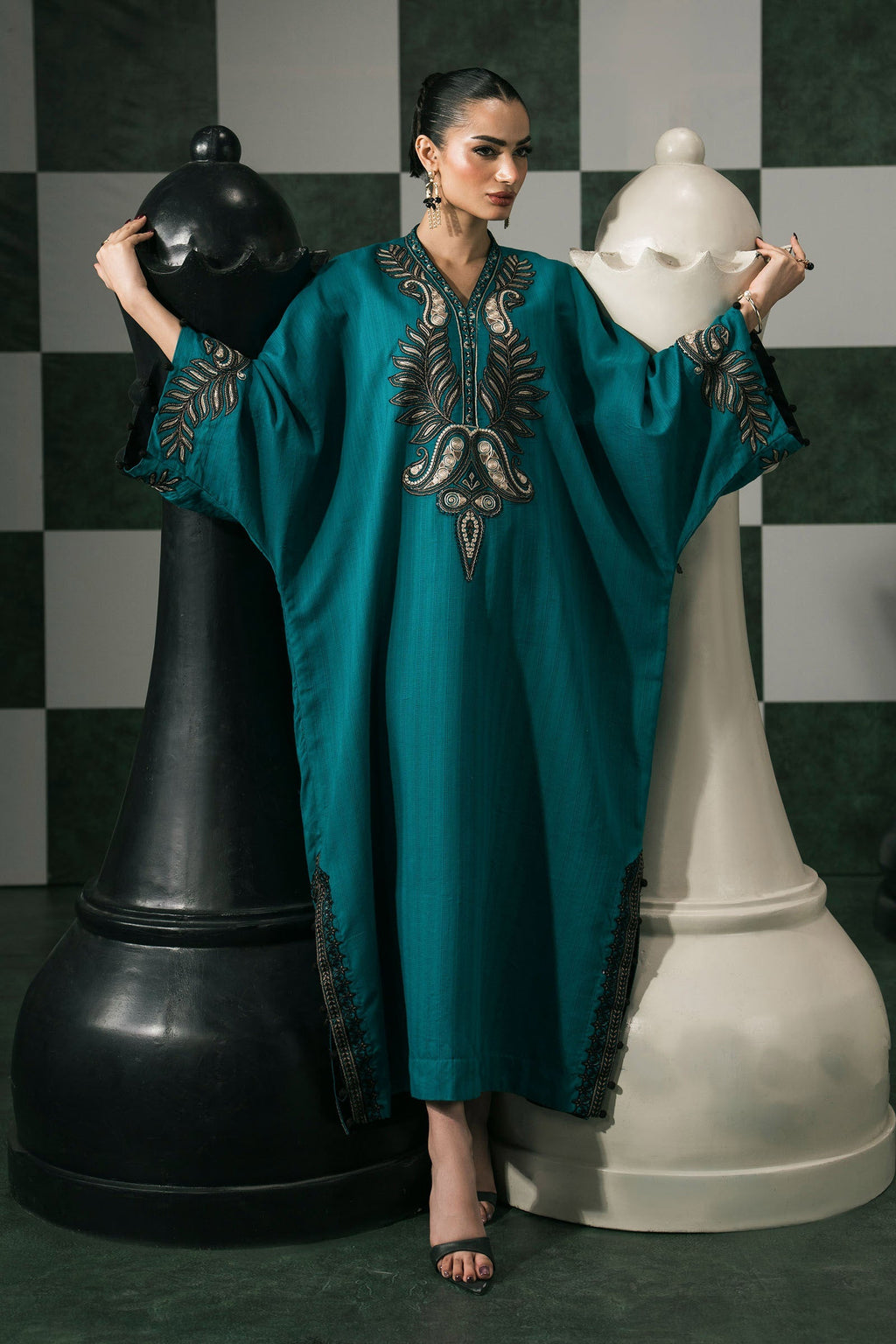 Maria B | Eid Collection 26 | 2 Piece Embroidered Striped Cotton Suit