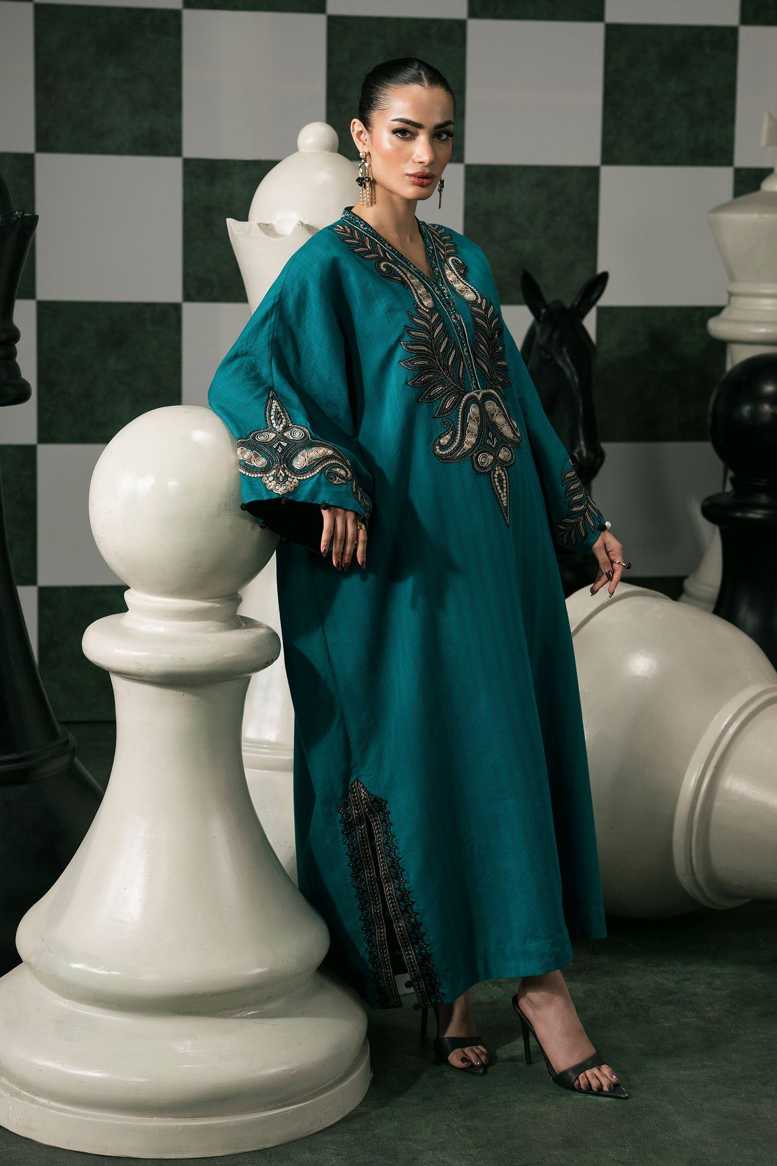 Maria B | Eid Collection 26 | 2 Piece Embroidered Striped Cotton Suit