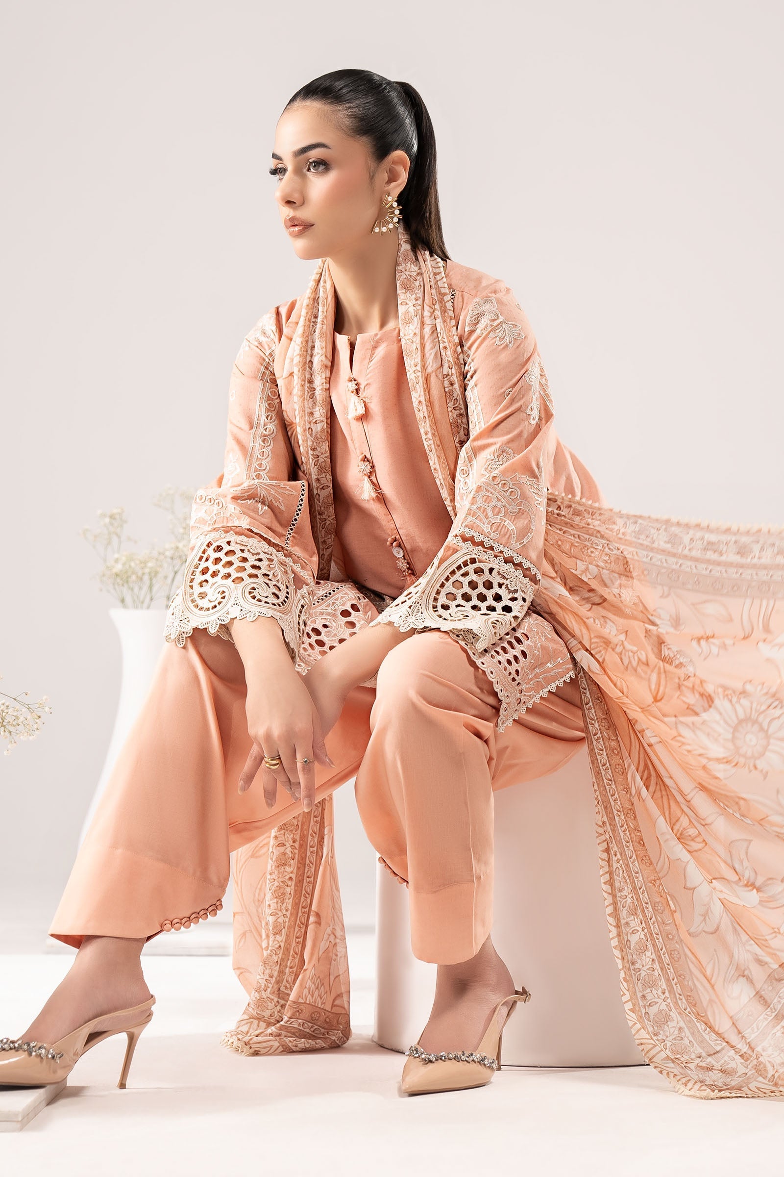 Maria B | Eid Collection 26 | 3 Piece Embroidered Dobby Lawn Suit