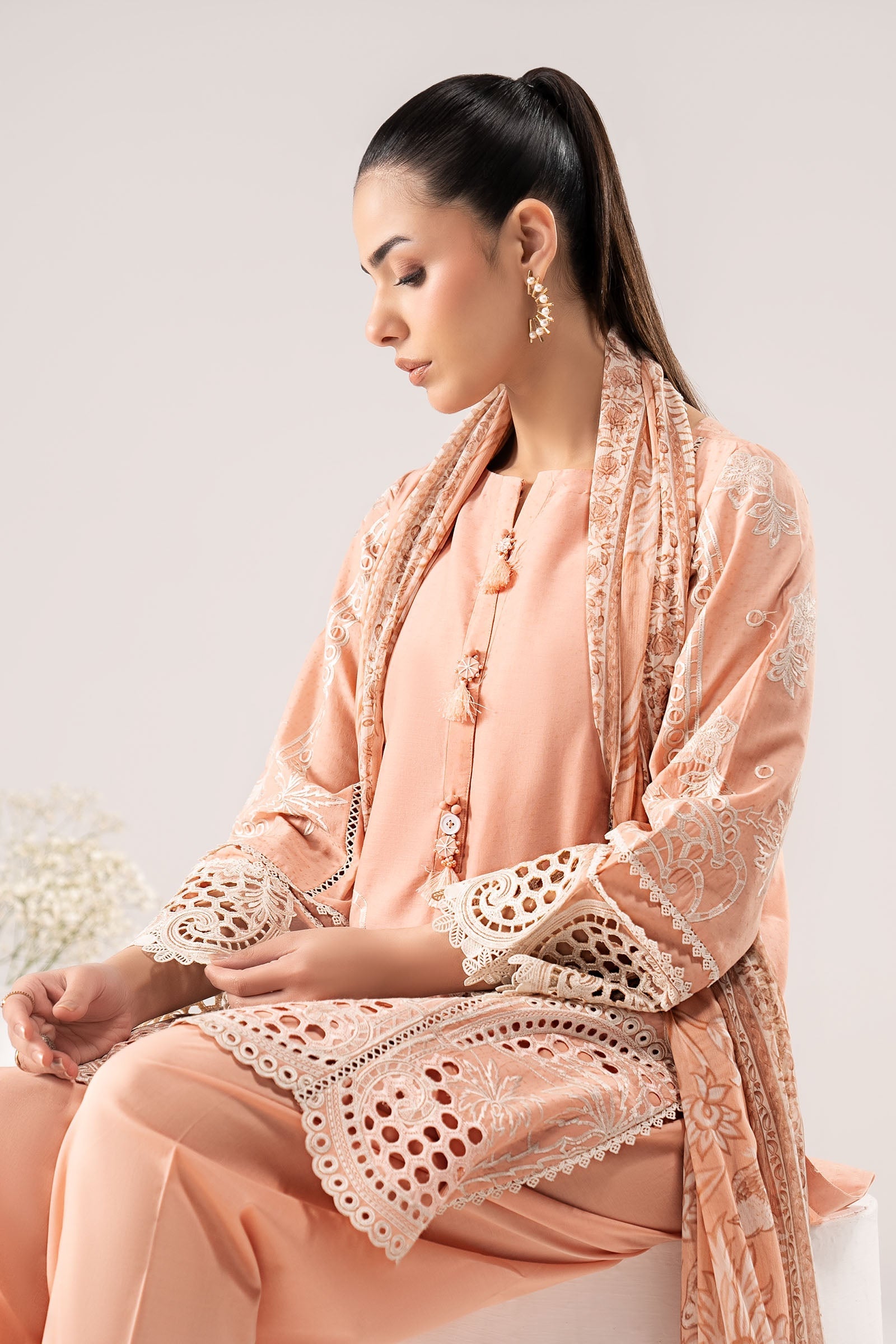 Maria B | Eid Collection 26 | 3 Piece Embroidered Dobby Lawn Suit