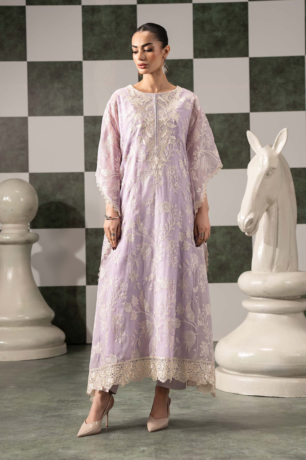 Maria B | Eid Collection 26 | 3 Piece Embroidered Cotton Net Suit