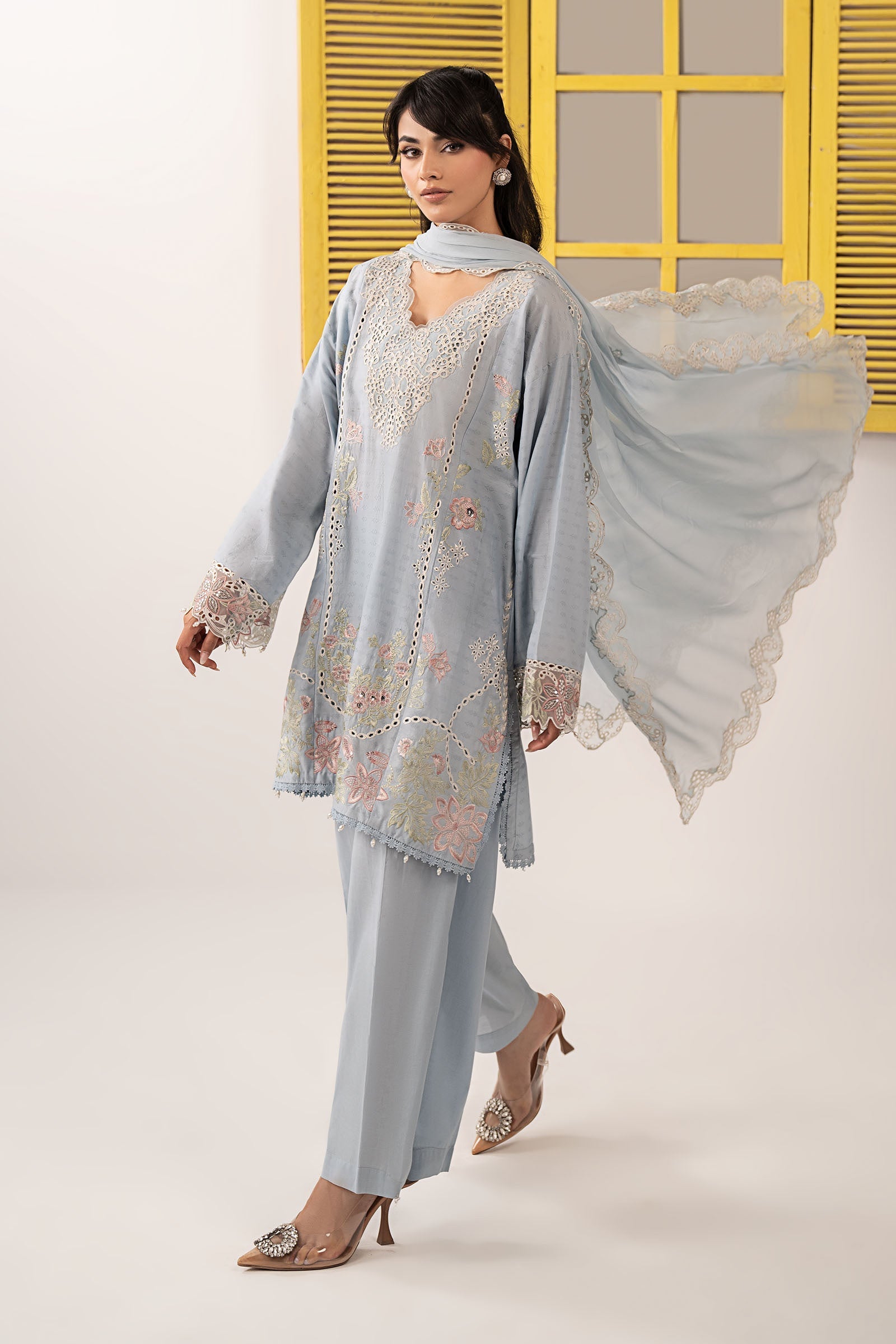 Maria B | Eid Collection 26 | 3 Piece Embroidered Dobby Lawn Suit