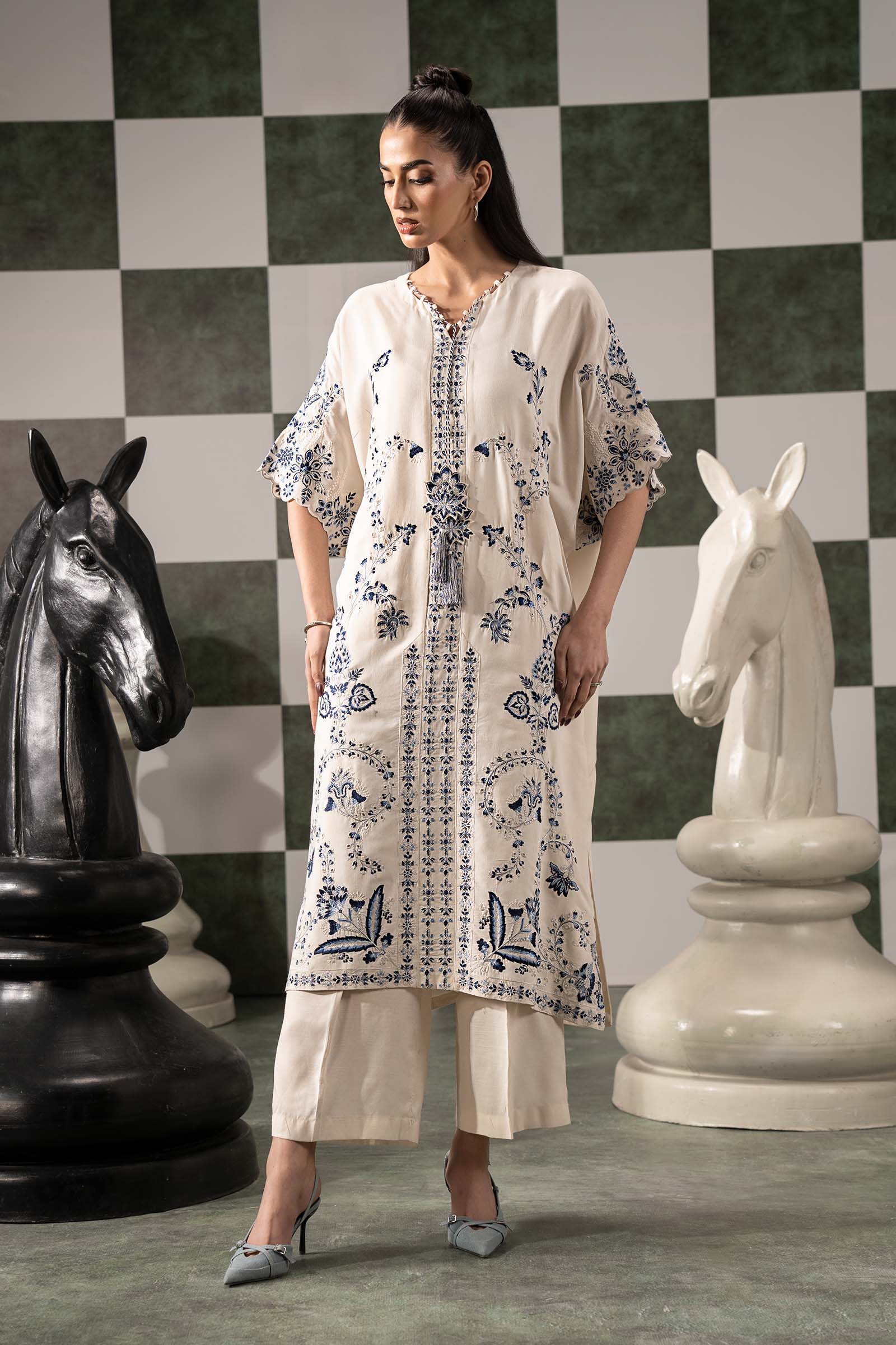 Maria B | Eid Collection 26 | 2 Piece Embroidered Raw Silk Suit