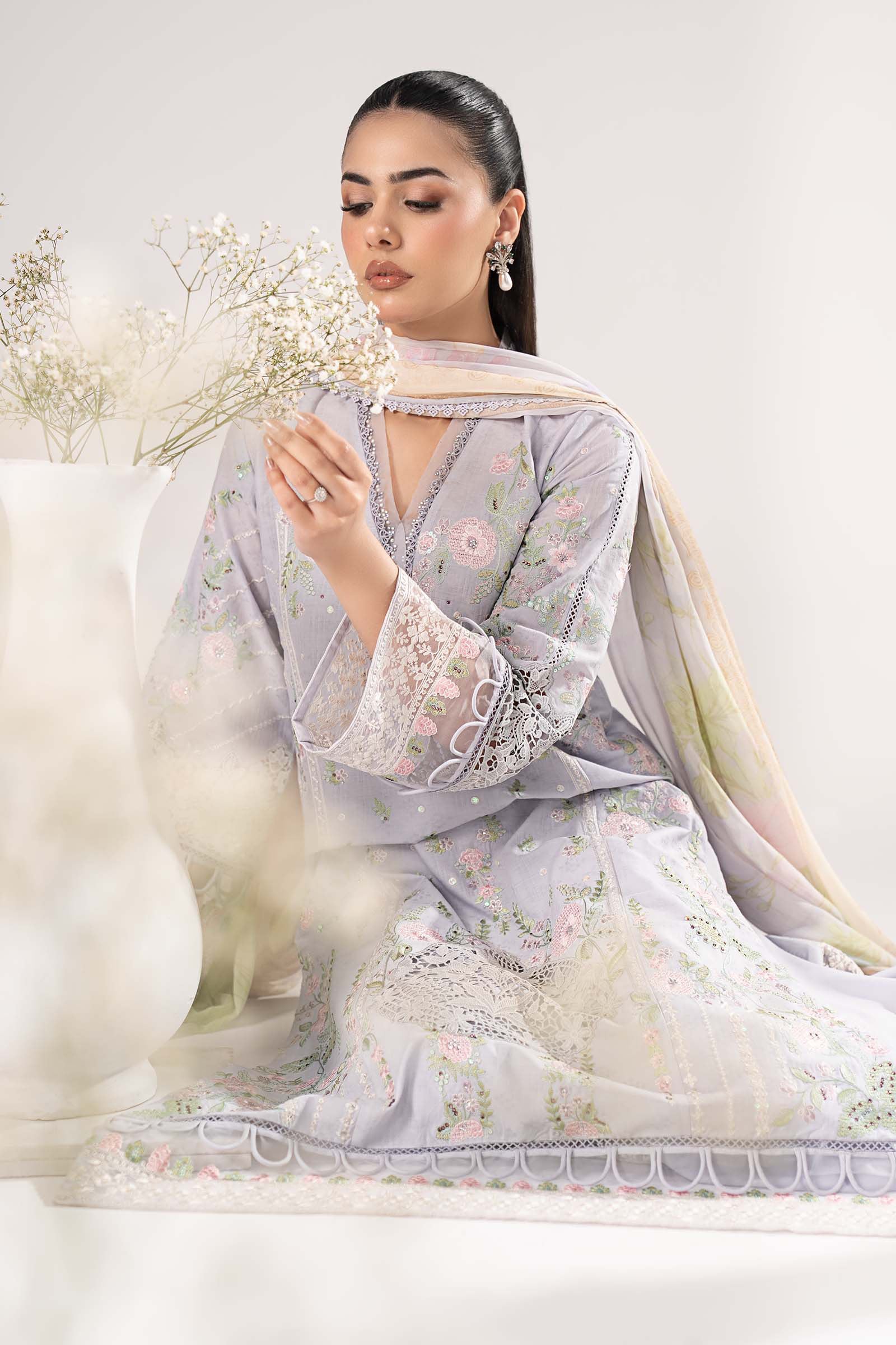 Maria B | Eid Collection 26 | 3 Piece Embroidered Dobby Lawn Suit