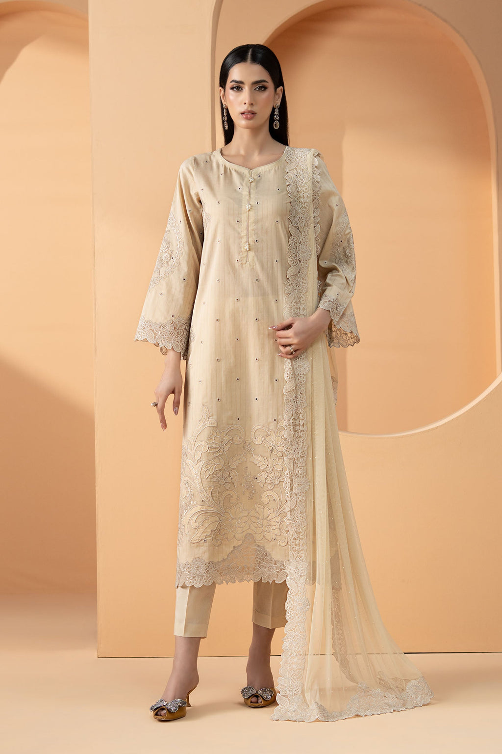 Maria B | Eid Collection 26 | 3 Piece Embroidered Dobby Lawn Suit
