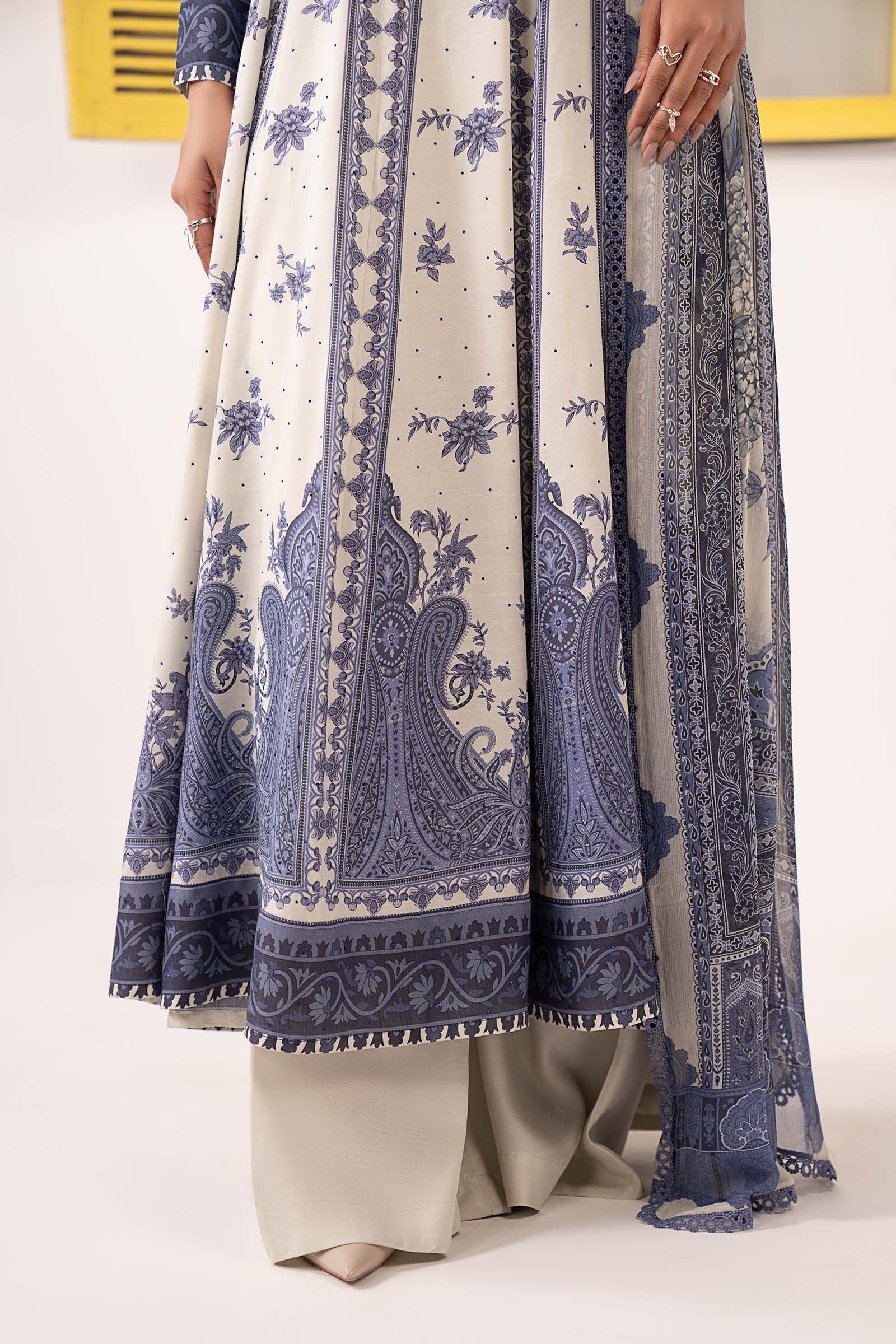 Maria B | Eid Collection 26 | 3 Piece Embroidered Pk Raw Silk Suit