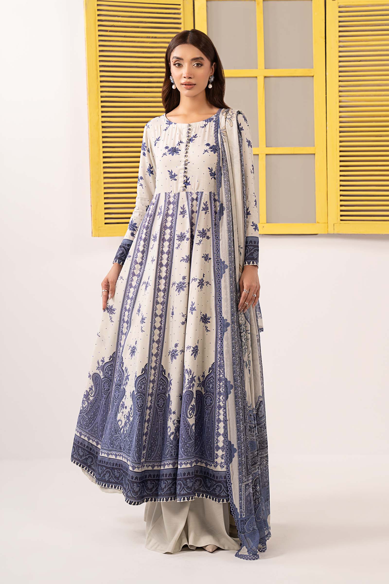 Maria B | Eid Collection 26 | 3 Piece Embroidered Pk Raw Silk Suit