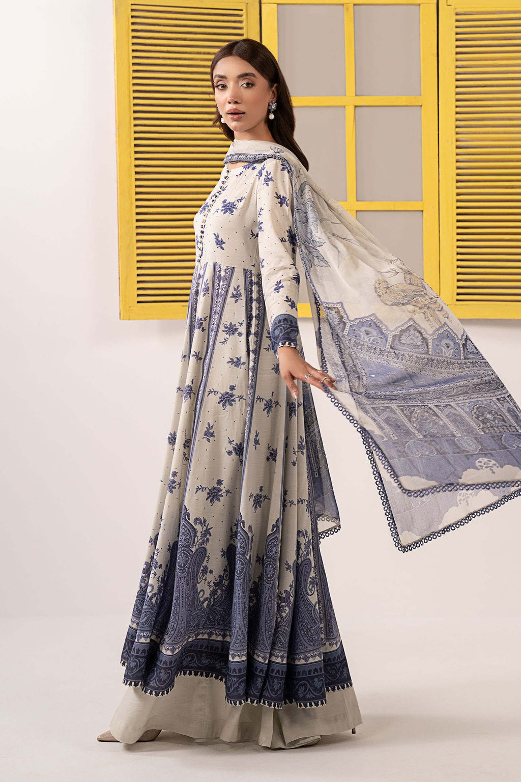 Maria B | Eid Collection 26 | 3 Piece Embroidered Pk Raw Silk Suit