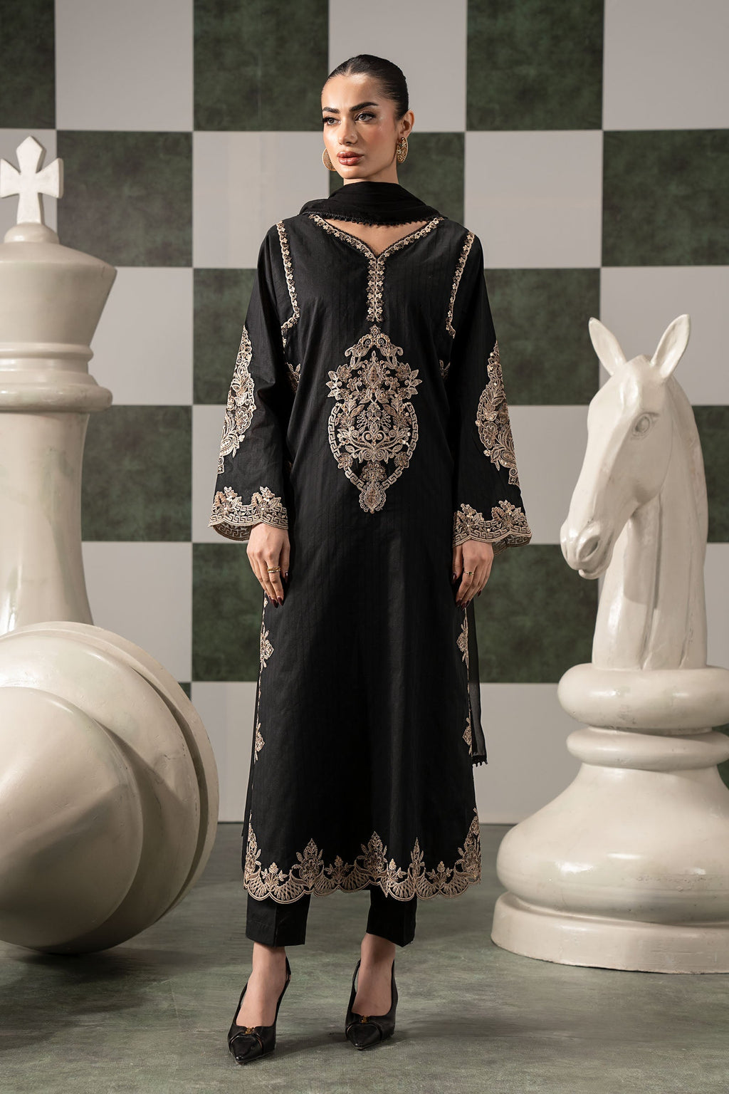 Maria B | Eid Collection 26 | 3 Piece Embroidered Dobby Lawn Suit