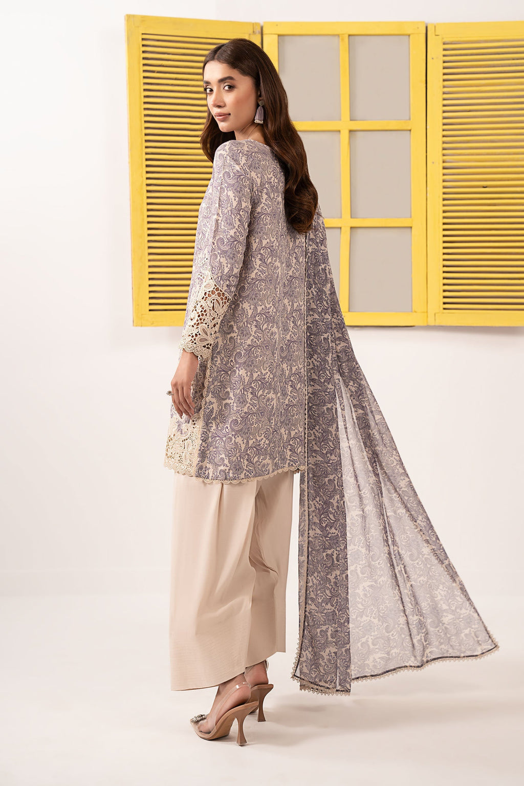 Maria B | Eid Collection 26 | 3 Piece Embroidered Silk Suit